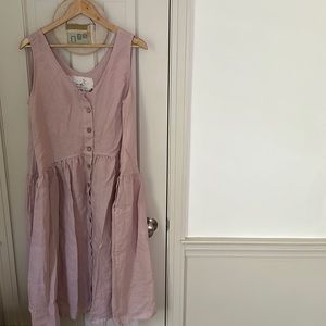 Notperfect linen volume dress size S/M in dusty rose